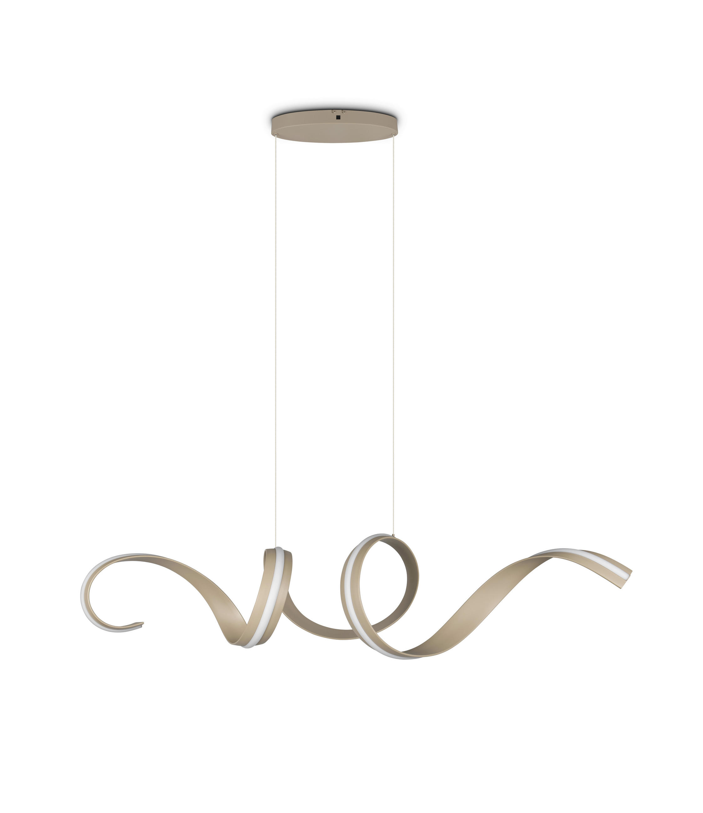 LED-HÄNGELEUCHTE 160/45/300 cm    - Beige/Weiß, Design, Kunststoff/Metall (160/45/300cm) - Cinque
