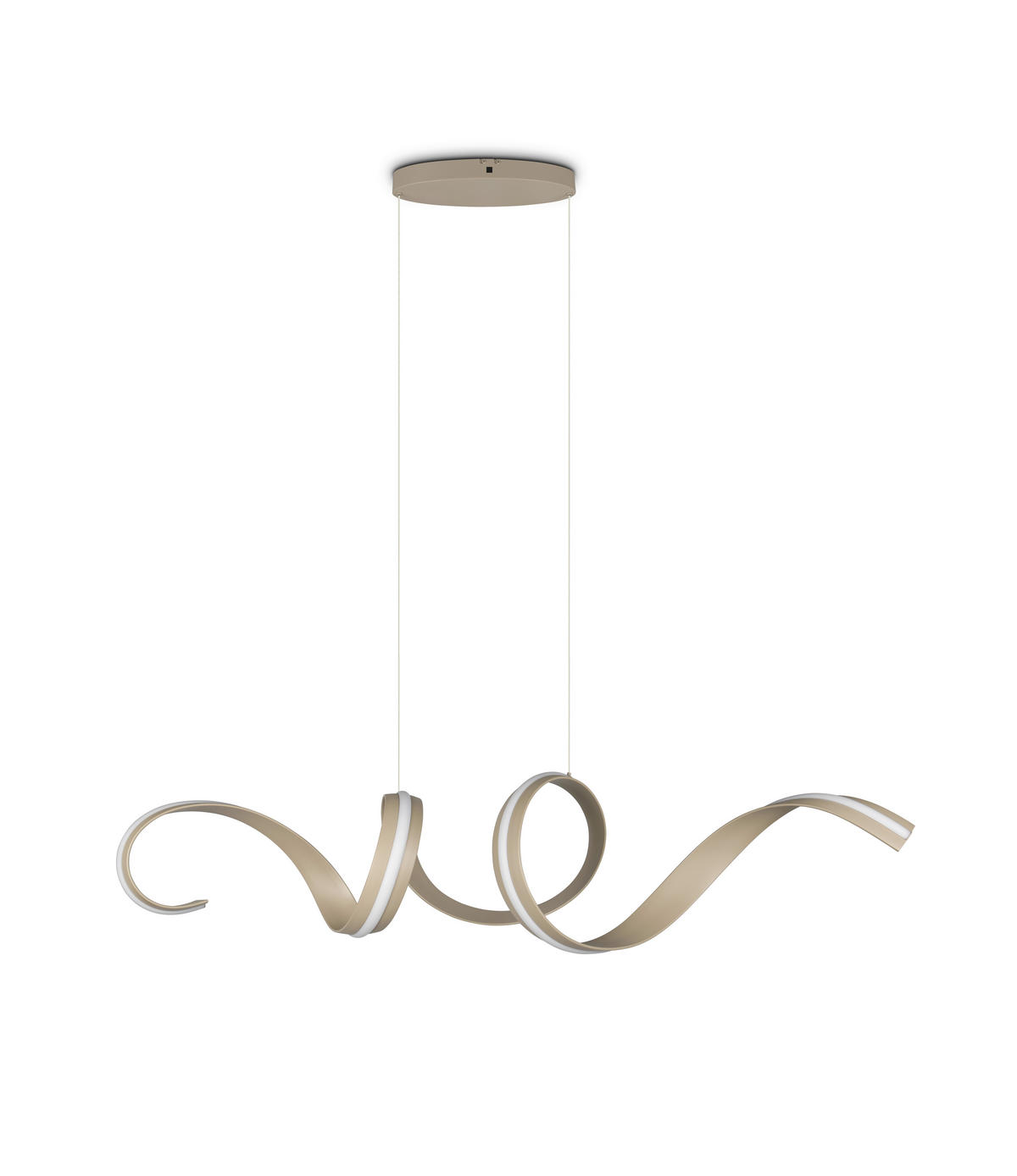 LED-HÄNGELEUCHTE 160/45/300 cm    - Beige/Weiß, Design, Kunststoff/Metall (160/45/300cm) - Cinque