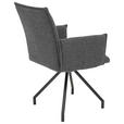 ARMLEHNSTUHL   Webstoff, Mikrofaser  - Anthrazit/Schwarz, Design, Textil/Metall (60/92/60cm) - Linea Natura