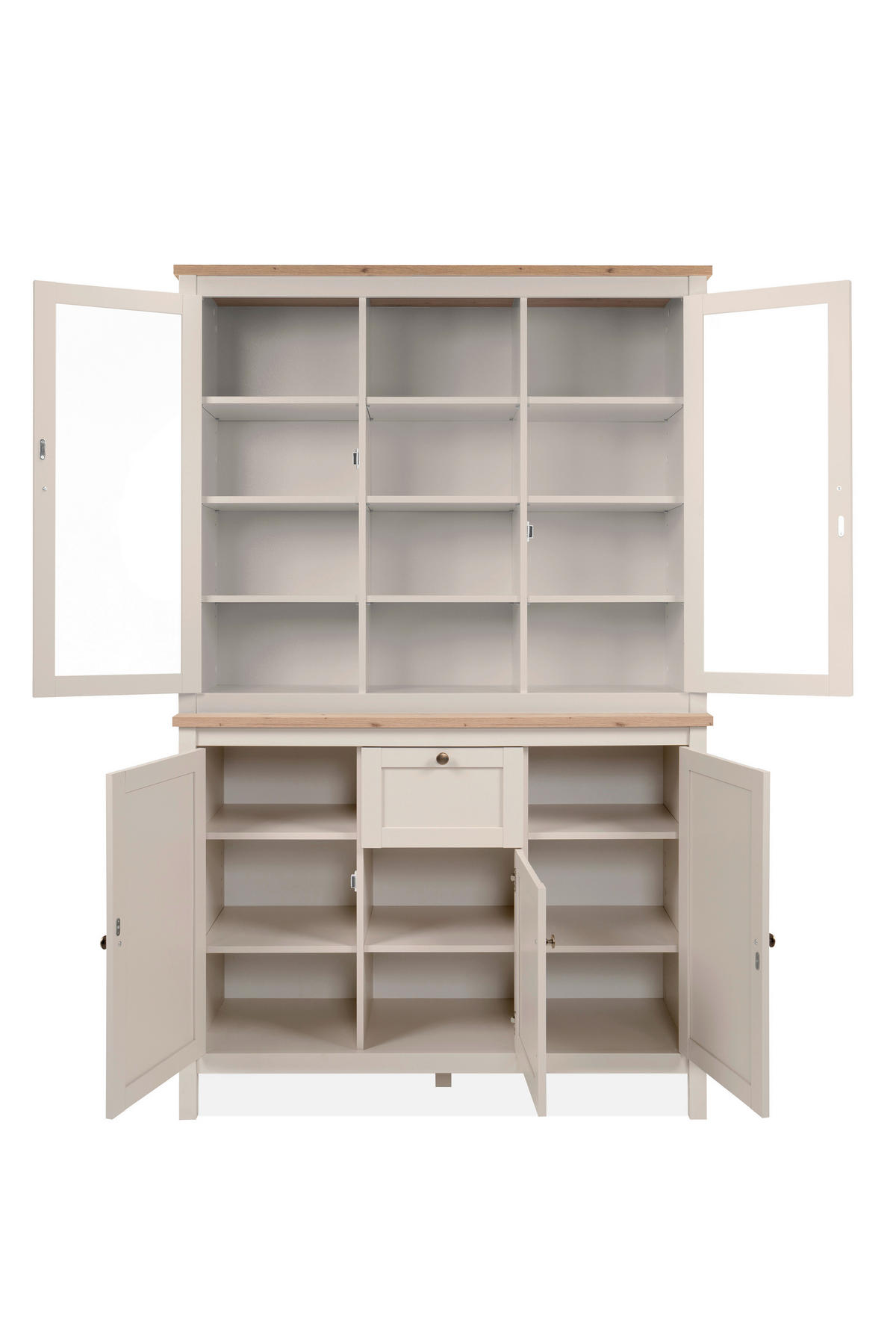 BUFFETAUFSATZ 119,6/100/40 cm   - Kaschmir/Eiche Artisan, Konventionell, Glas/Holzwerkstoff (119,6/100/40cm) - MID.YOU