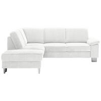 ECKSOFA  in Cord Creme  200/248 cm  - Edelstahlfarben/Creme, KONVENTIONELL, Textil/Metall (200/248cm) - Beldomo System