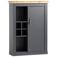 HIGHBOARD  in 107/146/38 cm  - Anthrazit/Silberfarben, Design, Holzwerkstoff/Metall (107/146/38cm) - MID.YOU