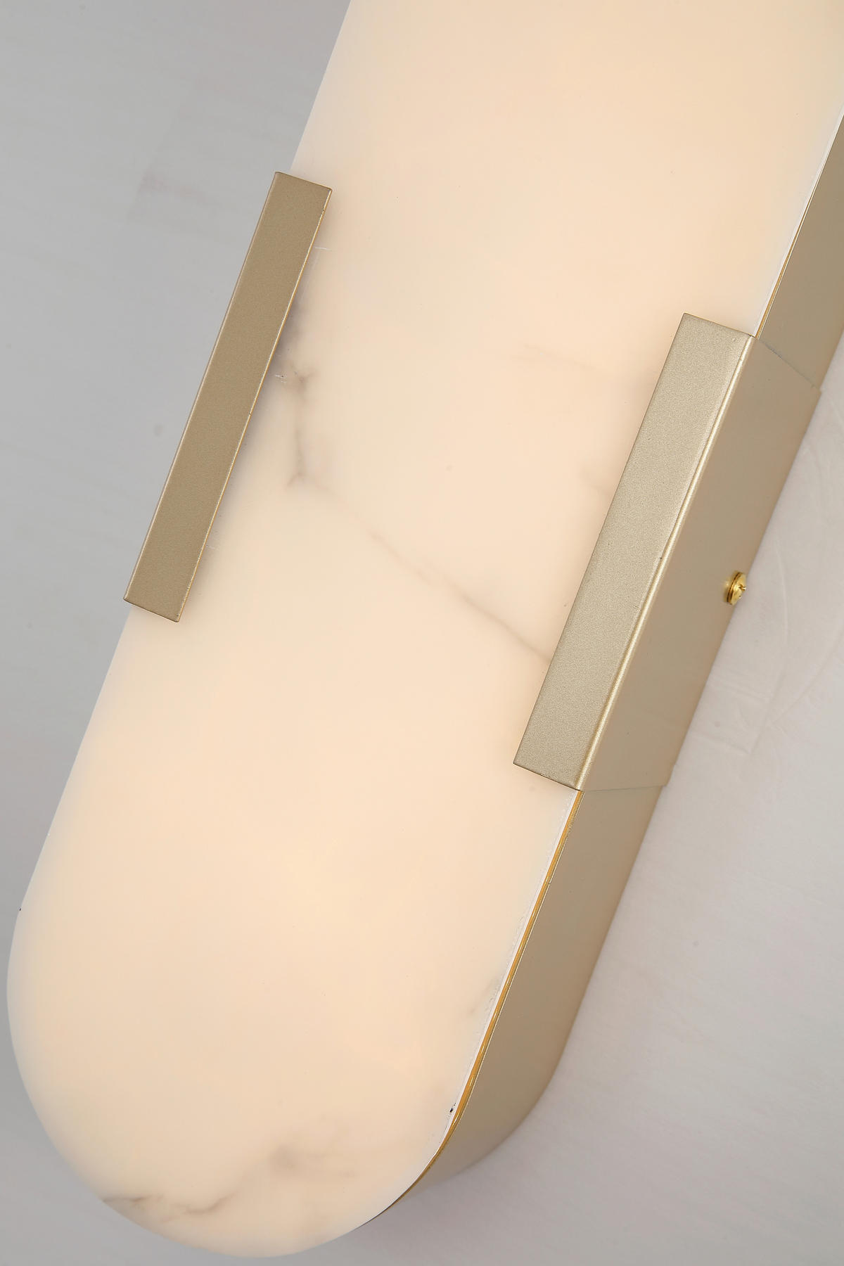 APLICĂ DE PERETE CU LED - alb/auriu, Design, materiale naturale/metal (11/35cm) - Searchlight