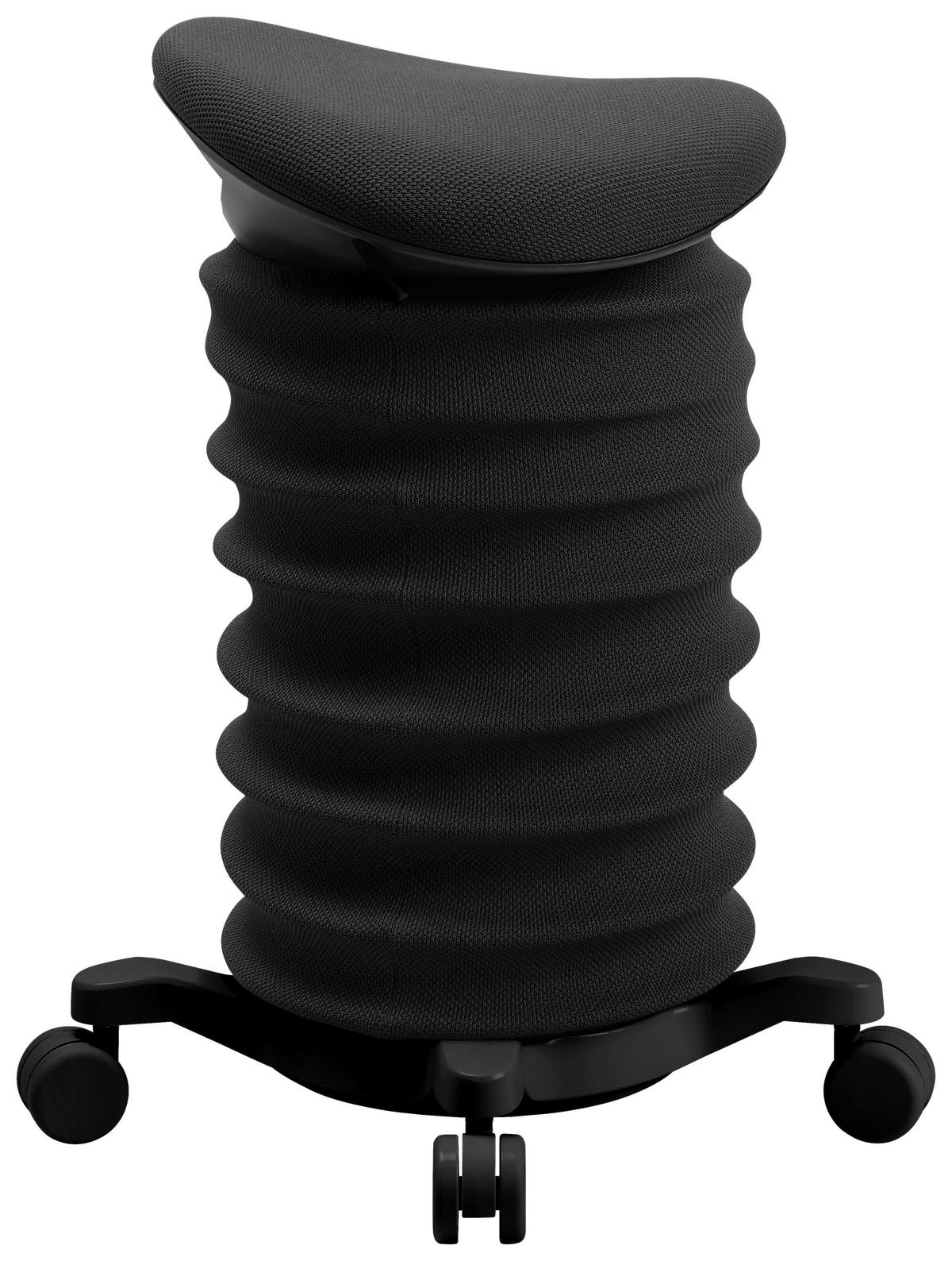 BÜROHOCKER Schwarz  - Schwarz, Design, Kunststoff/Textil (37,5/58-70/36cm) - Topstar