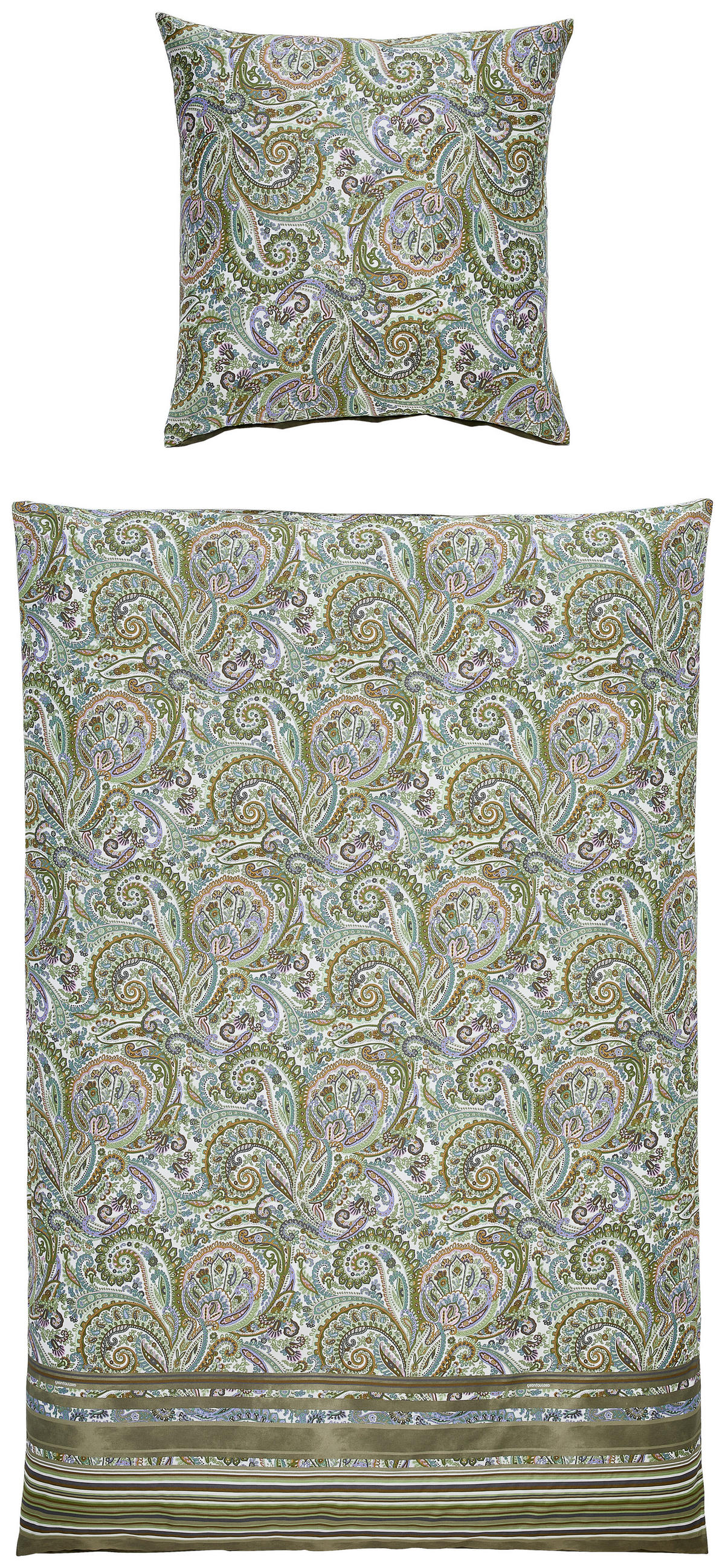 BETTWÄSCHE Satin 135/200 cm  - Hellgrün, KONVENTIONELL, Textil (135/200cm) - Bassetti