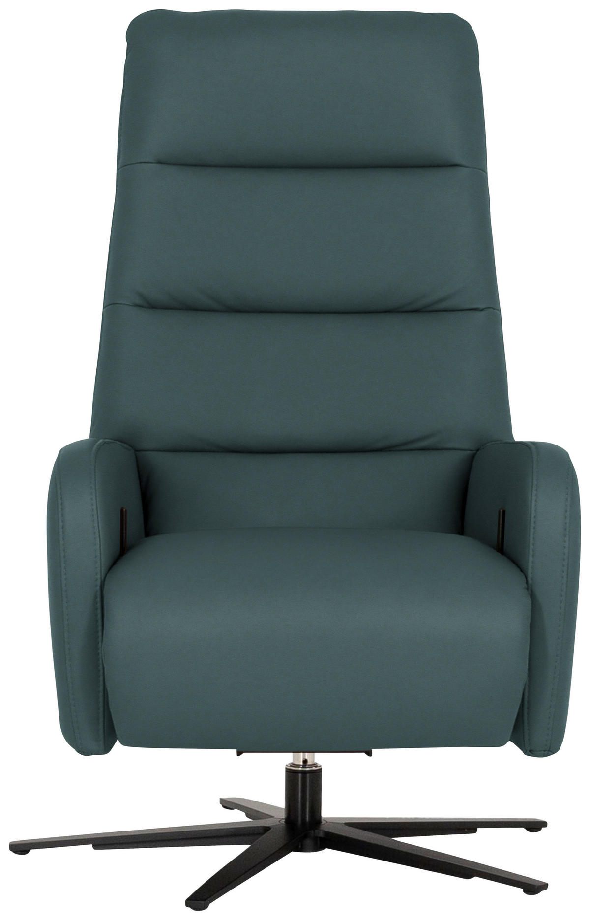 RELAXSESSEL Leder Graublau  - Graublau/Schwarz, Modern, Leder/Metall (66/110/83cm) - Joop!