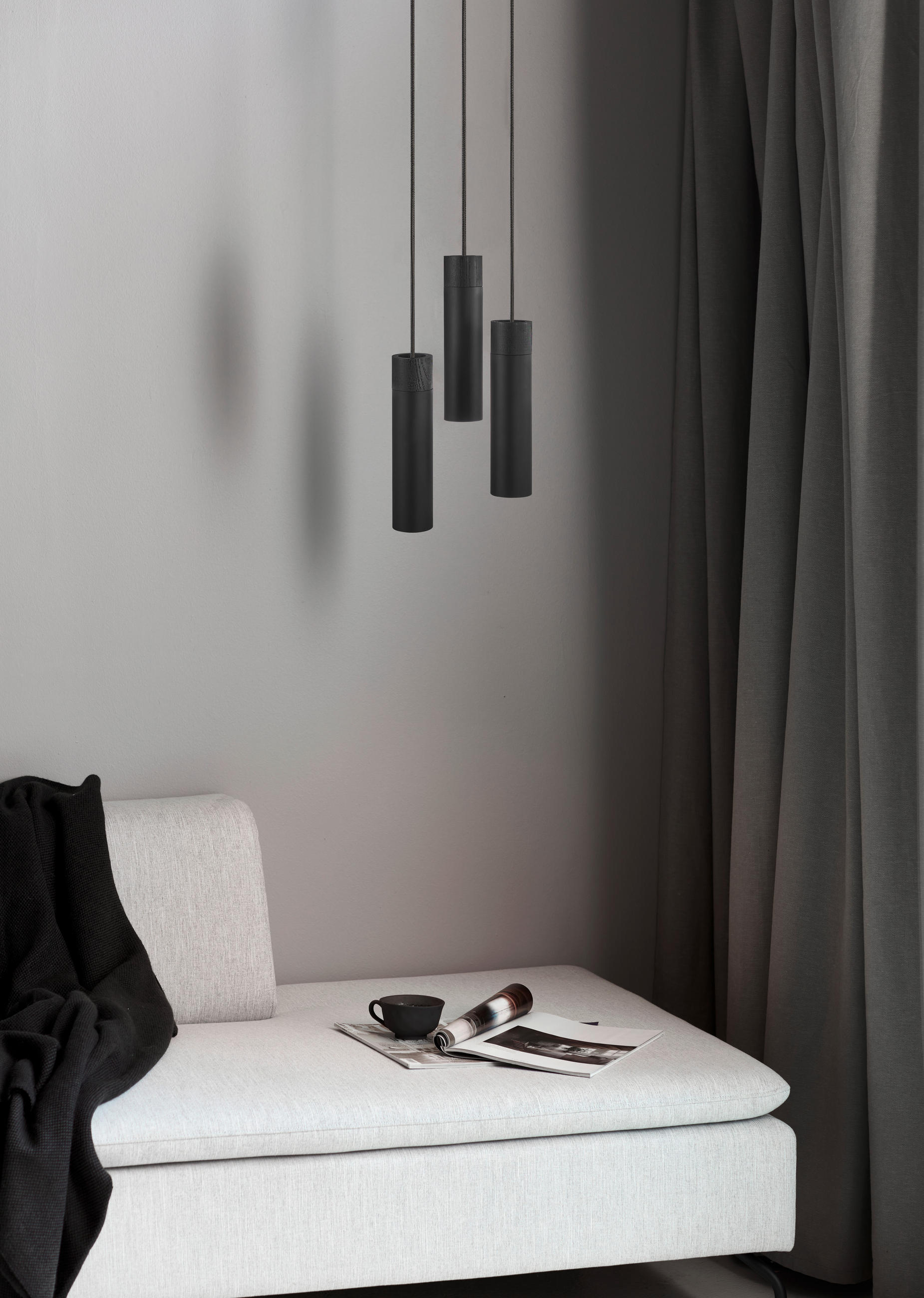 HÄNGELEUCHTE 22/24,6 cm  - Schwarz, Design, Holz/Metall (22/24,6cm) - Nordlux