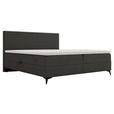 BOXBETT 180/200 cm  in Dunkelgrau  - Dunkelgrau/Schwarz, Design, Holz/Holzwerkstoff (180/200cm) - Xora