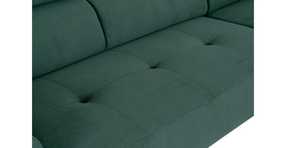 ECKSOFA Waldgrün Feincord - Waldgrün/Schwarz, Design, Textil/Metall (205/280cm) - Xora