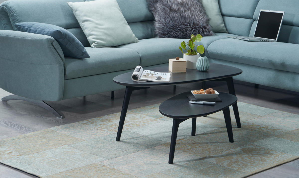 COUCHTISCH in Holz 100/50/42 cm  - Schwarz, Design, Holz (100/50/42cm) - P & B