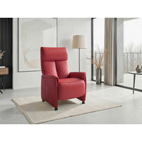 RELAXSESSEL Leder Rot  - Rot/Schwarz, Basics, Leder/Kunststoff (76/110/84cm) - Sit & More