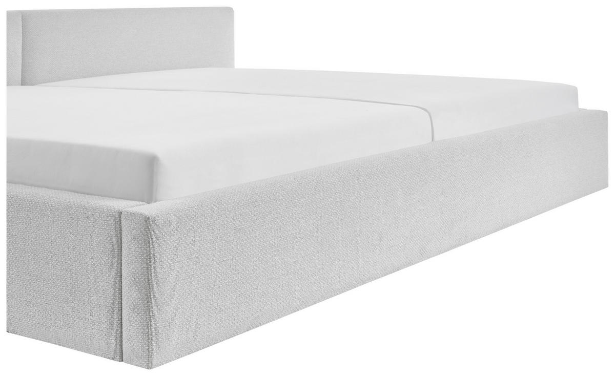 POLSTERBETT 240/200 cm  Hellgrau  - Hellgrau, Basics, Holz/Textil (240/200cm) - Boxxx