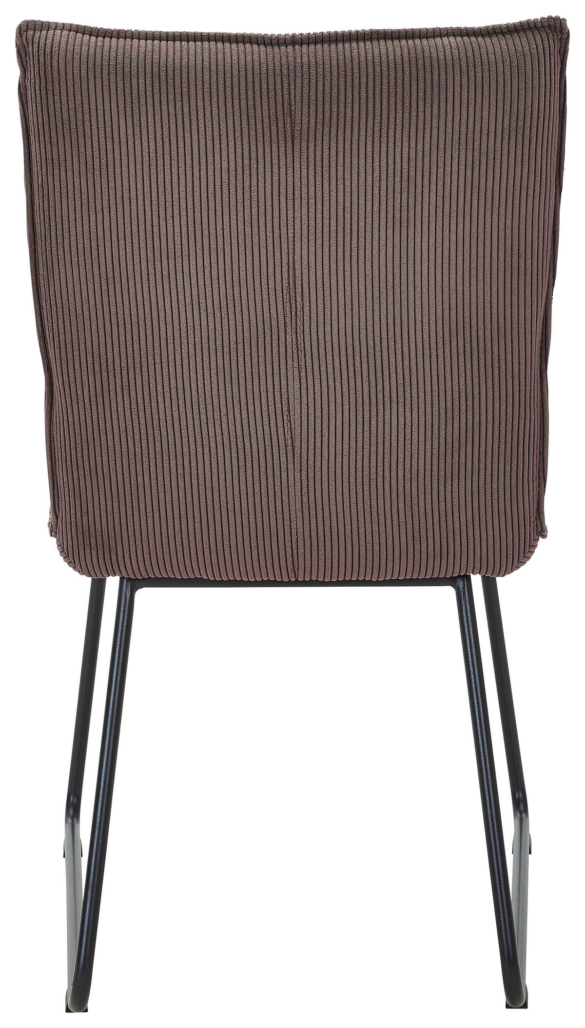 STUHL  in Eisen Feincord  - Taupe/Schwarz, Design, Textil/Metall (47/87/62cm) - Johann Jakob