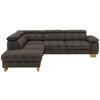 ECKSOFA in Mikrofaser Fango  - Fango/Eichefarben, Natur, Holz/Textil (226/273cm) - Beldomo System
