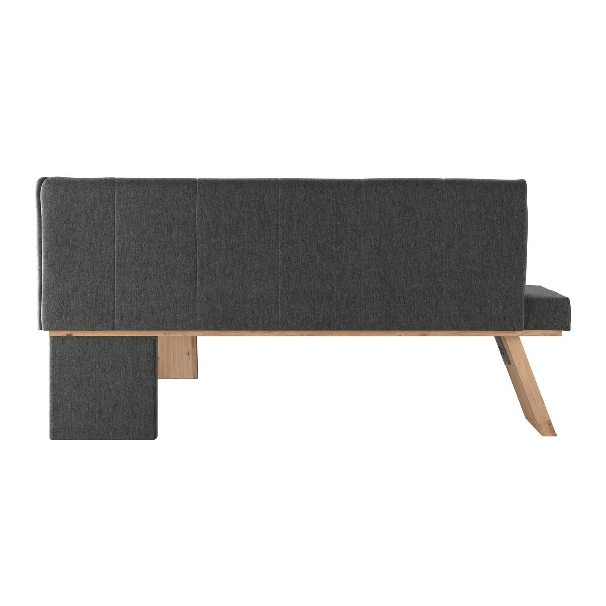 ECKBANK 185/150 cm Webstoff Schwarz   - Eichefarben/Schwarz, KONVENTIONELL, Textil (185/150cm)