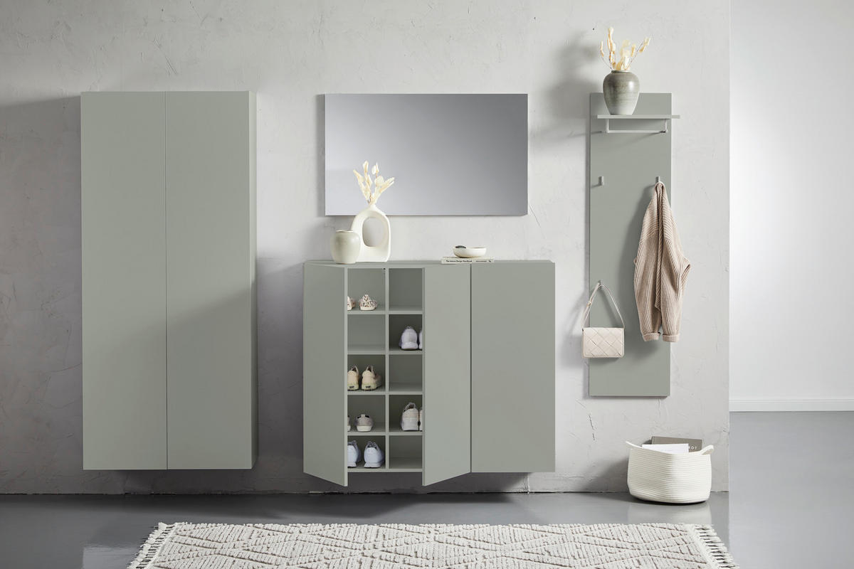 HÄNGESCHUHSCHRANK  in 120/100/34 cm  - vert, Design, matériau de bois (120/100/34cm) - Hom`in