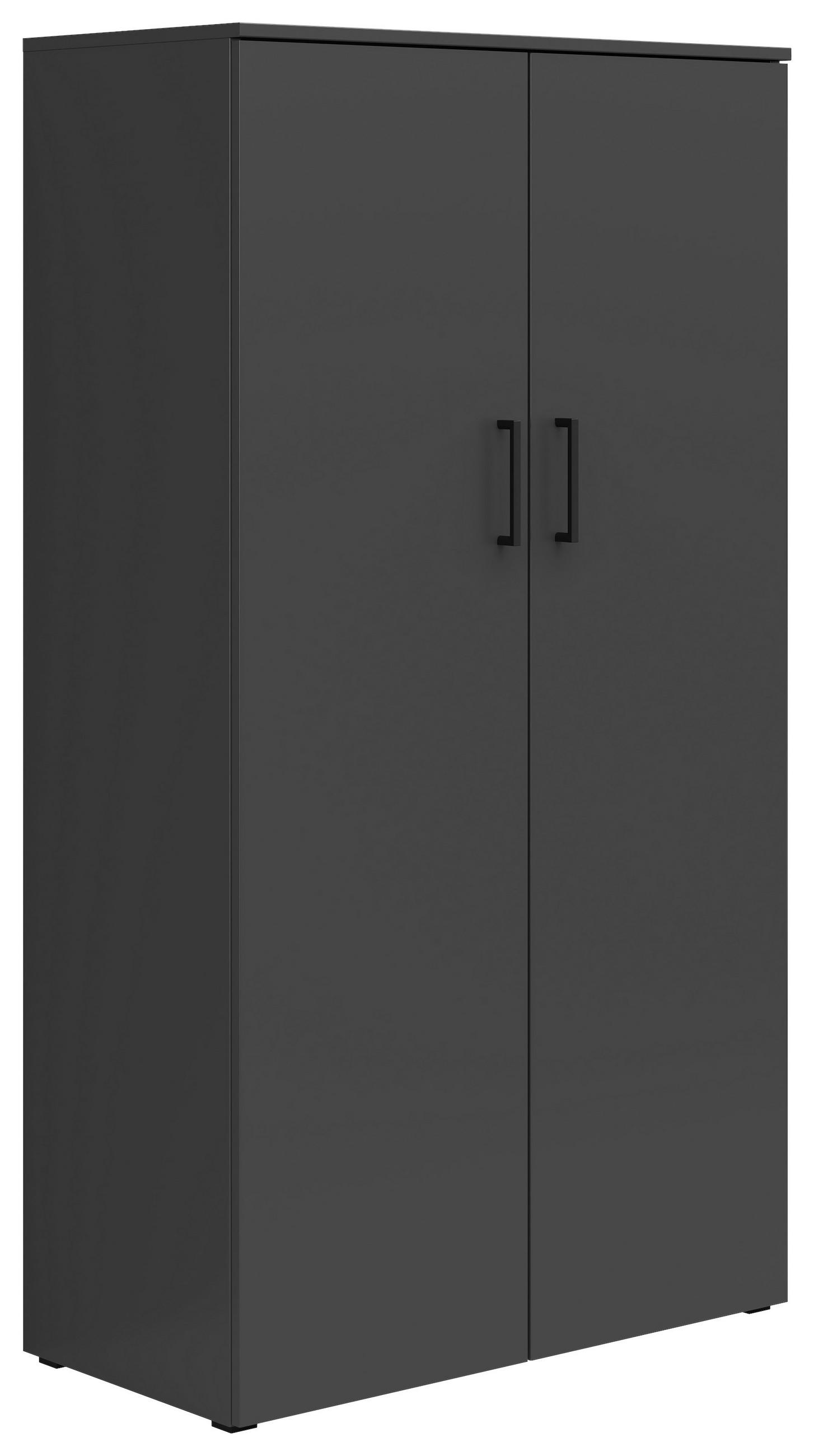 MEHRZWECKSCHRANK 80/147/40 cm  in Graphitfarben  - Anthrazit/Schwarz, MODERN, Holzwerkstoff/Kunststoff (80/147/40cm) - Carryhome