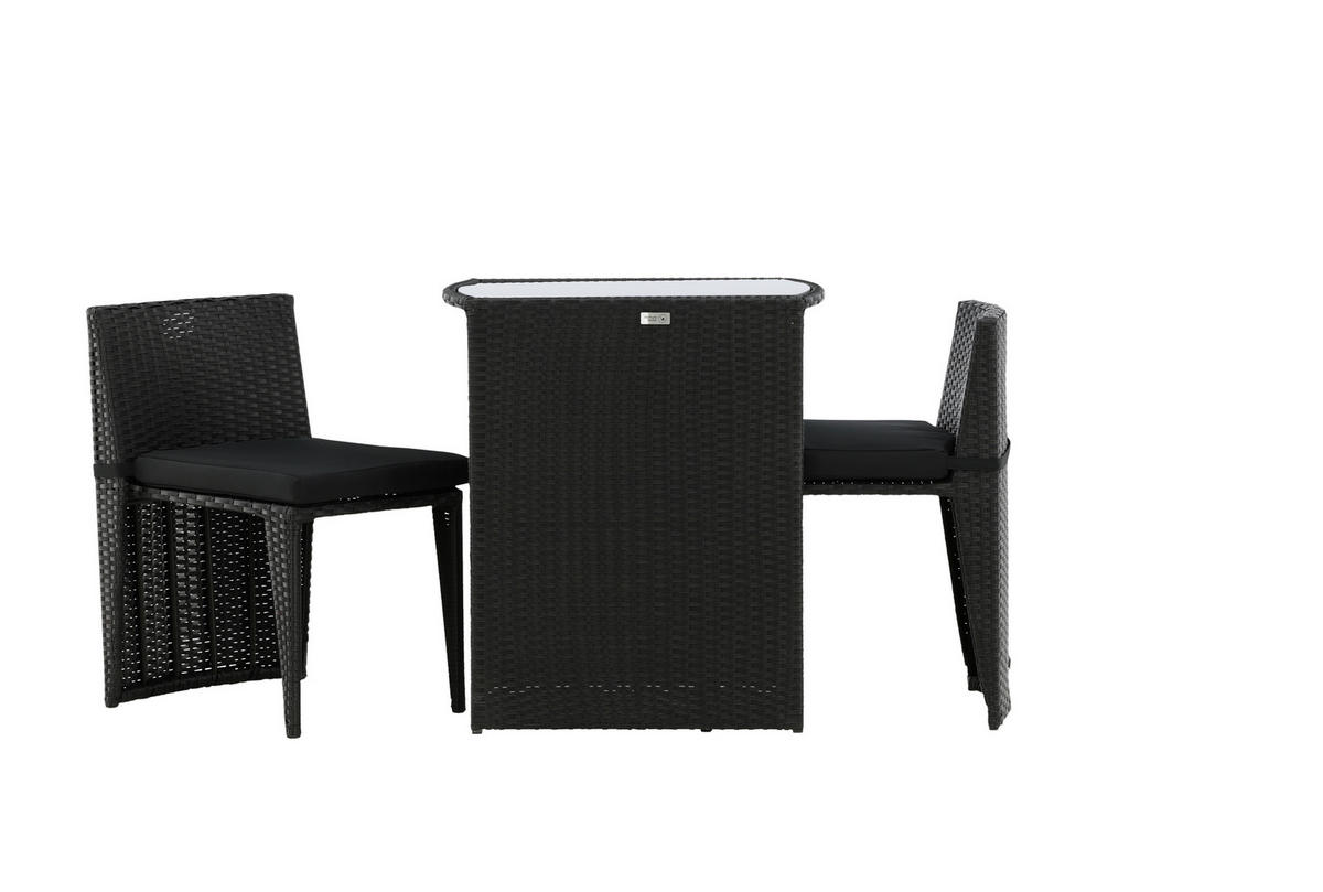 CAFÉSET metall, plast, textil  - grå/svart, Klassisk, metall/textil - Gardenson