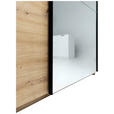 SCHWEBETÜRENSCHRANK  in Eiche Artisan  - Schwarz/Eiche Artisan, KONVENTIONELL, Glas/Holzwerkstoff (175/205/62cm) - Carryhome