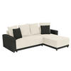 ECKSOFA Anthrazit, Creme Mikrofaser  - Anthrazit/Creme, Design, Kunststoff/Textil (178/248cm) - MID.YOU