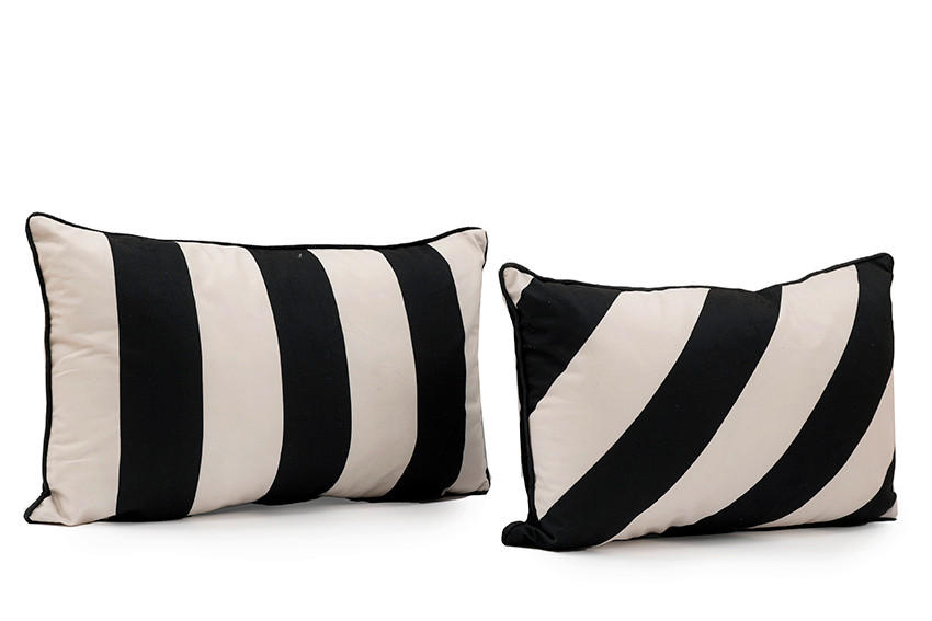 PERNĂ CANAPEA  - alb/negru, Basics, textil (50/30/10cm)