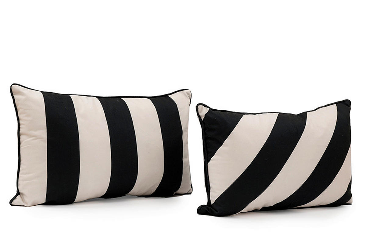 PERNĂ CANAPEA  - alb/negru, Basics, textil (50/30/10cm)