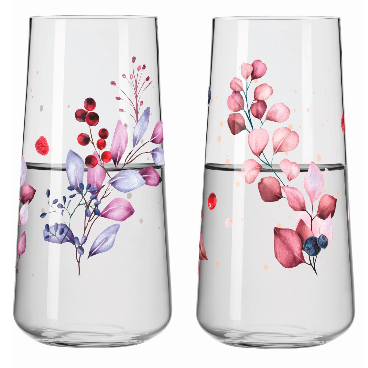 SADA SKLENIC 2 ks - pink/fialová, Lifestyle, sklo (614ml) - Ritzenhoff