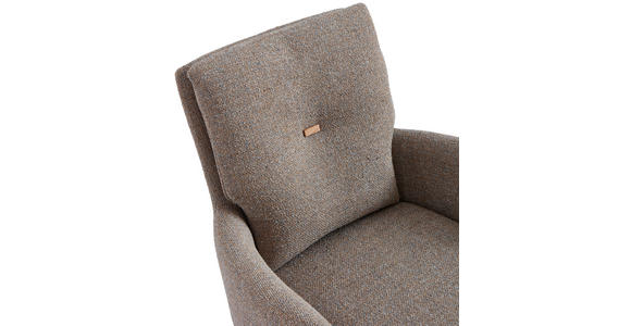 ARMLEHNSTUHL in Webstoff - Eichefarben/Gelb, Design, Holz/Textil (60,5/67/88cm) - Novel
