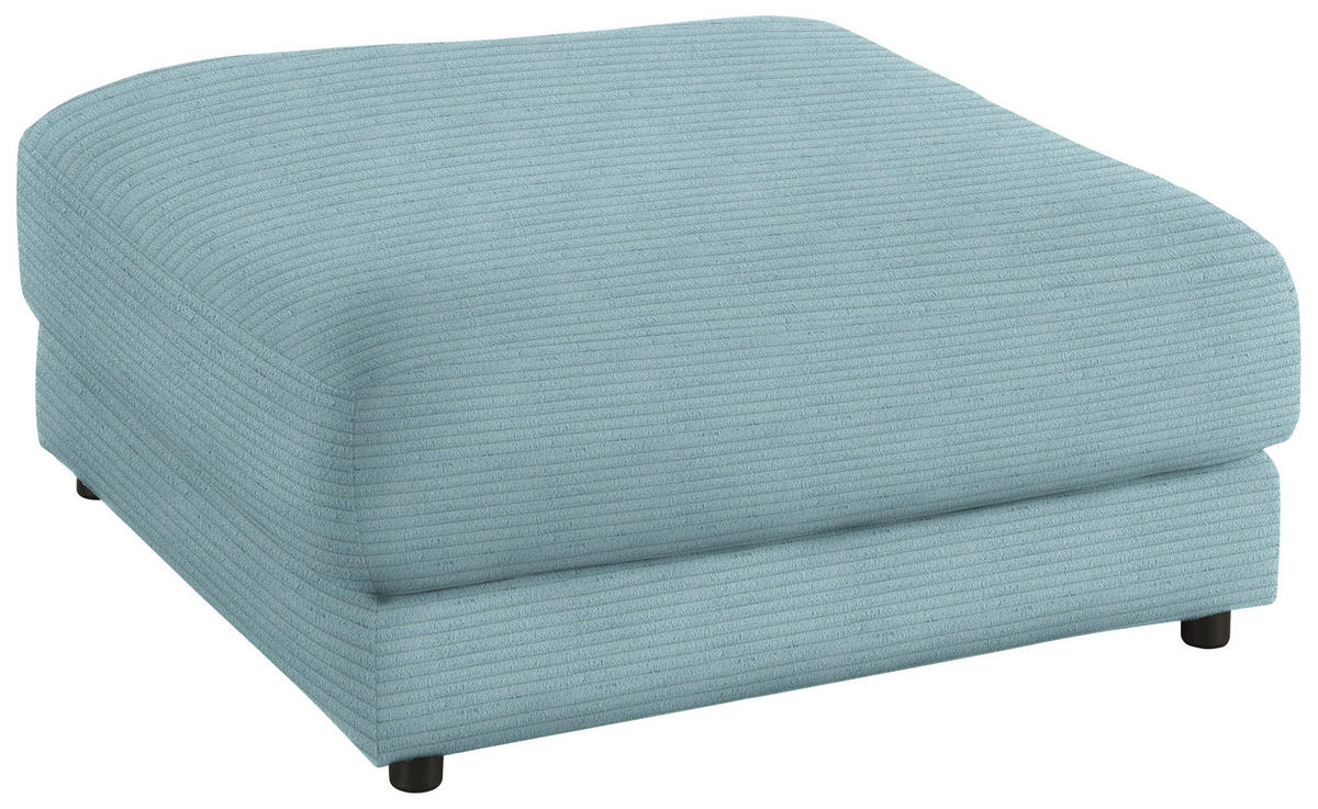 HOCKER in Textil Hellblau  - Schwarz/Hellblau, Design, Kunststoff/Textil (100/86/100cm) - Lomoco