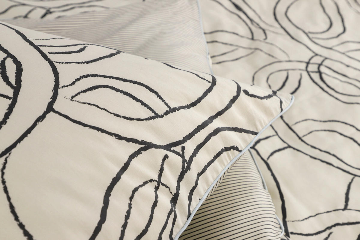 WENDEBETTWÄSCHE E-Gabin beige Renforcé 135/200 cm  - Beige/Creme, Design, Textil (135/200cm) - Esprit