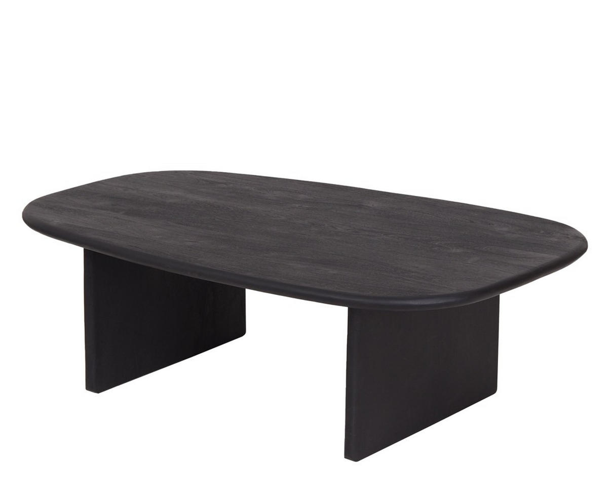 COUCHTISCH Akazie vollmassiv 110/33/70 cm organisch Schwarz  - Schwarz, KONVENTIONELL, Holz (110/33/70cm) - Livetastic