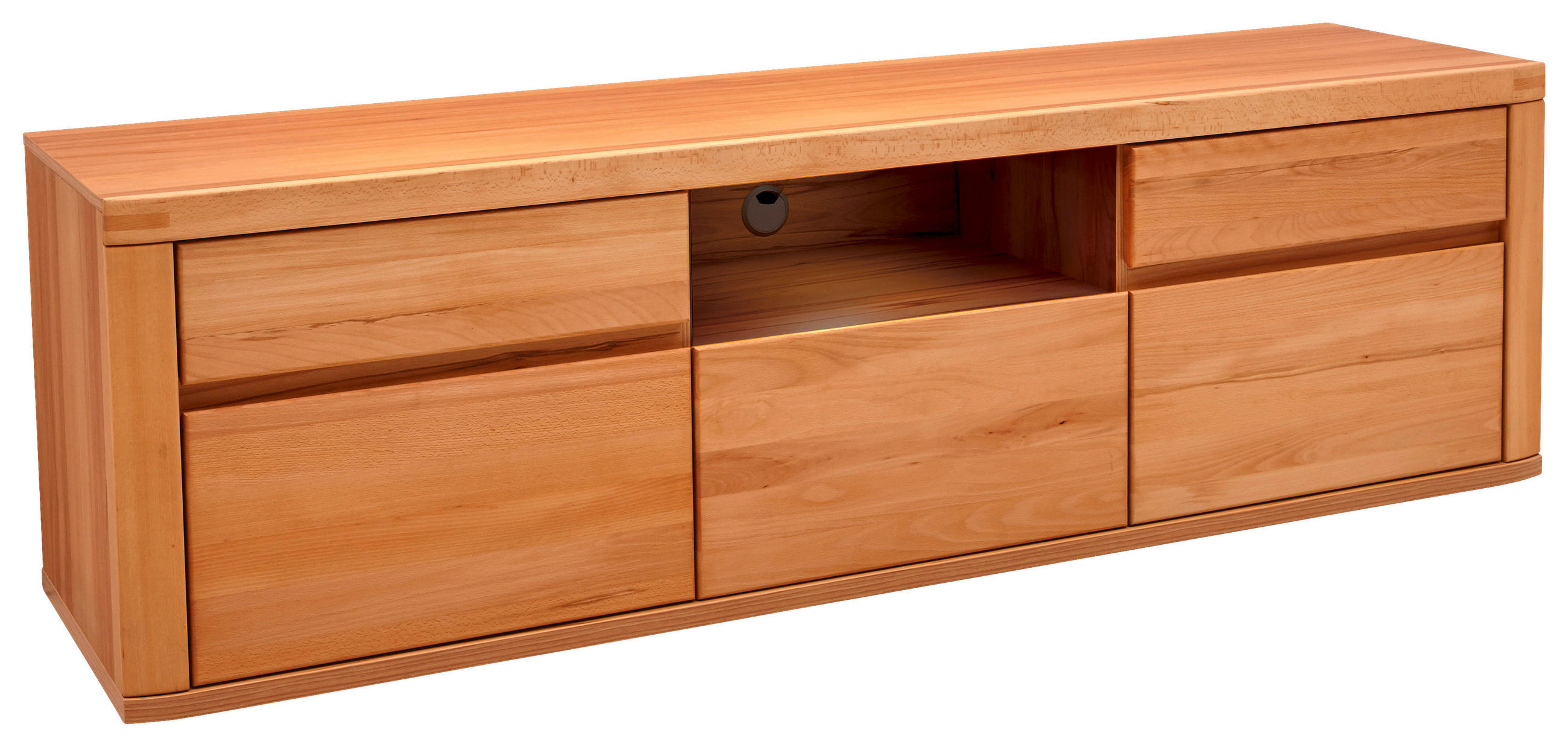 LOWBOARD 194/58/50 cm  - Kernbuche/Grau, KONVENTIONELL, Holz/Holzwerkstoff (194/58/50cm) - Voleo