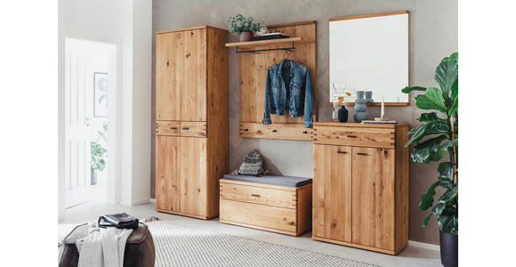 GARDEROBENSCHRANK in 75/208/37 cm - Wildeiche/Anthrazit, Natur, Holz/Holzwerkstoff (75/208/37cm) - Waldwelt