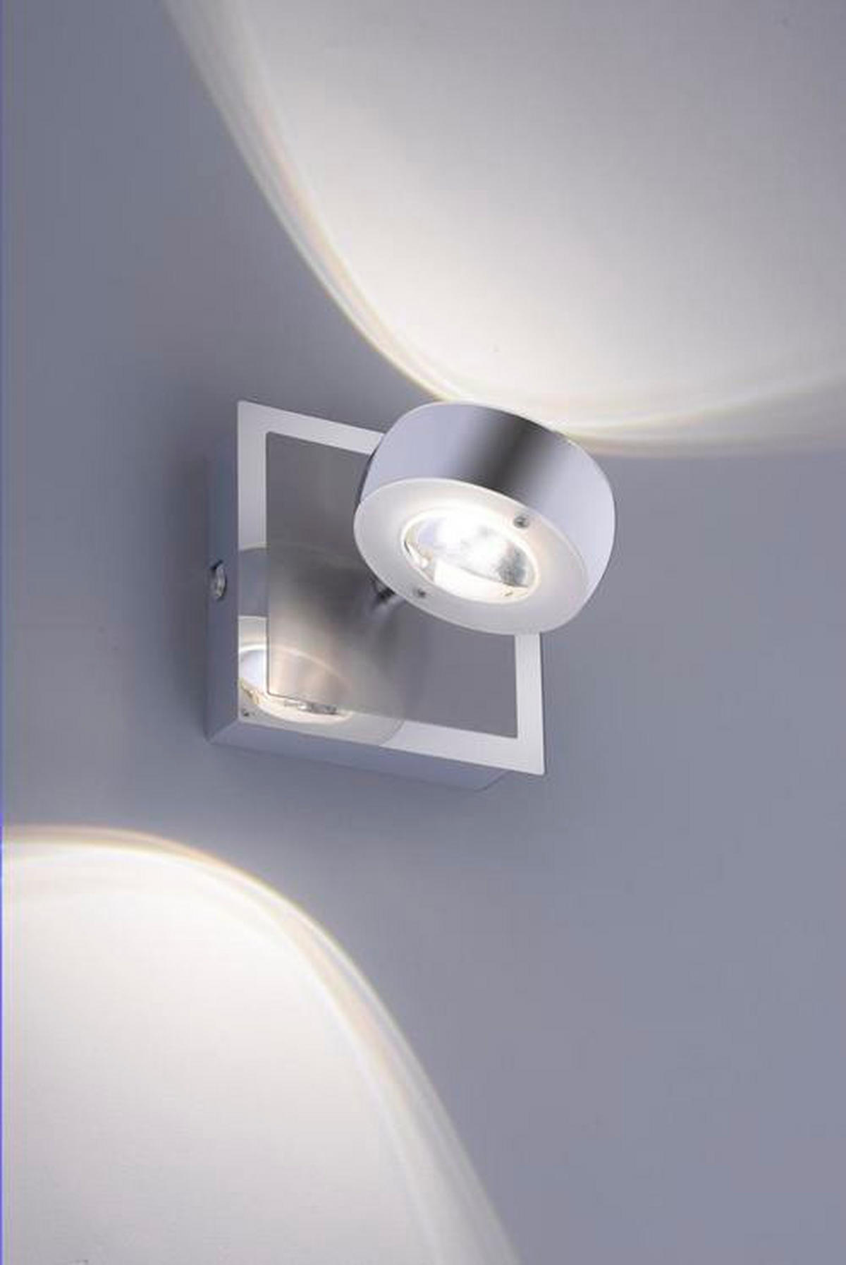 LED-WANDLEUCHTE Lolasmart-Opti   - Silberfarben, Design, Kunststoff/Metall (12/12/14cm)