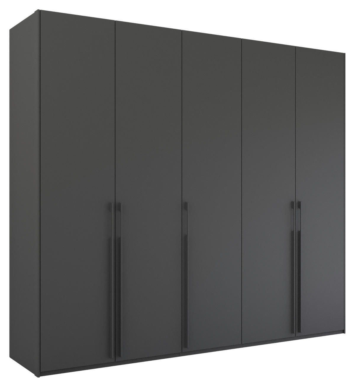 DREHTÜRENSCHRANK 251/223/60 cm,  in Graphitfarben, 5-türig  - Graphitfarben, Trend, Holzwerkstoff/Metall (251/223/60cm) - Novel