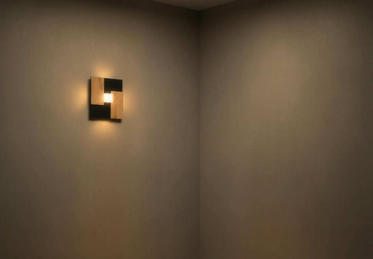 LED-WANDLEUCHTE Noah 26/26/5 cm   - Wildeiche, Natur, Metall (26/26/5cm) - Ambiente