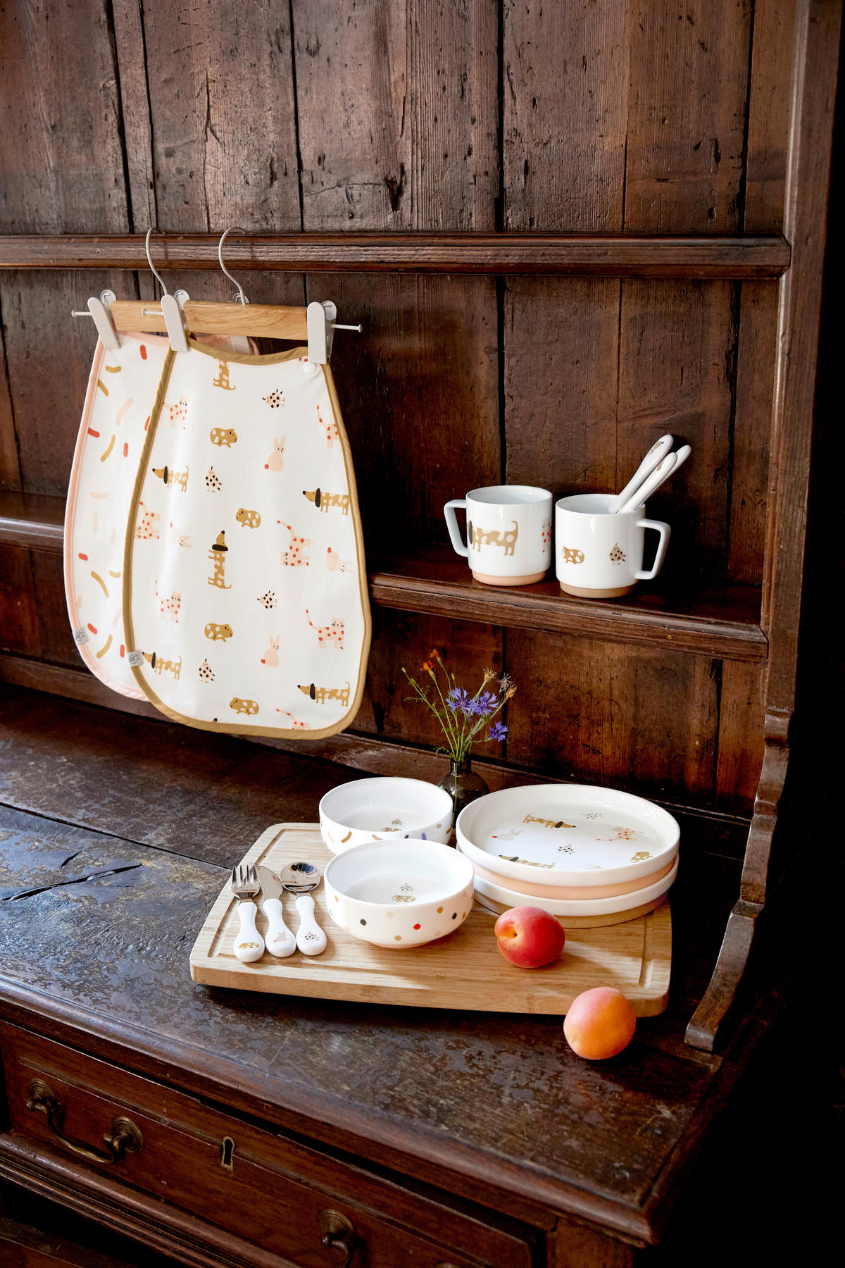 LÄTZCHEN - Weiß/Orange, Basics, Textil (30/0,5/38cm) - Lässig