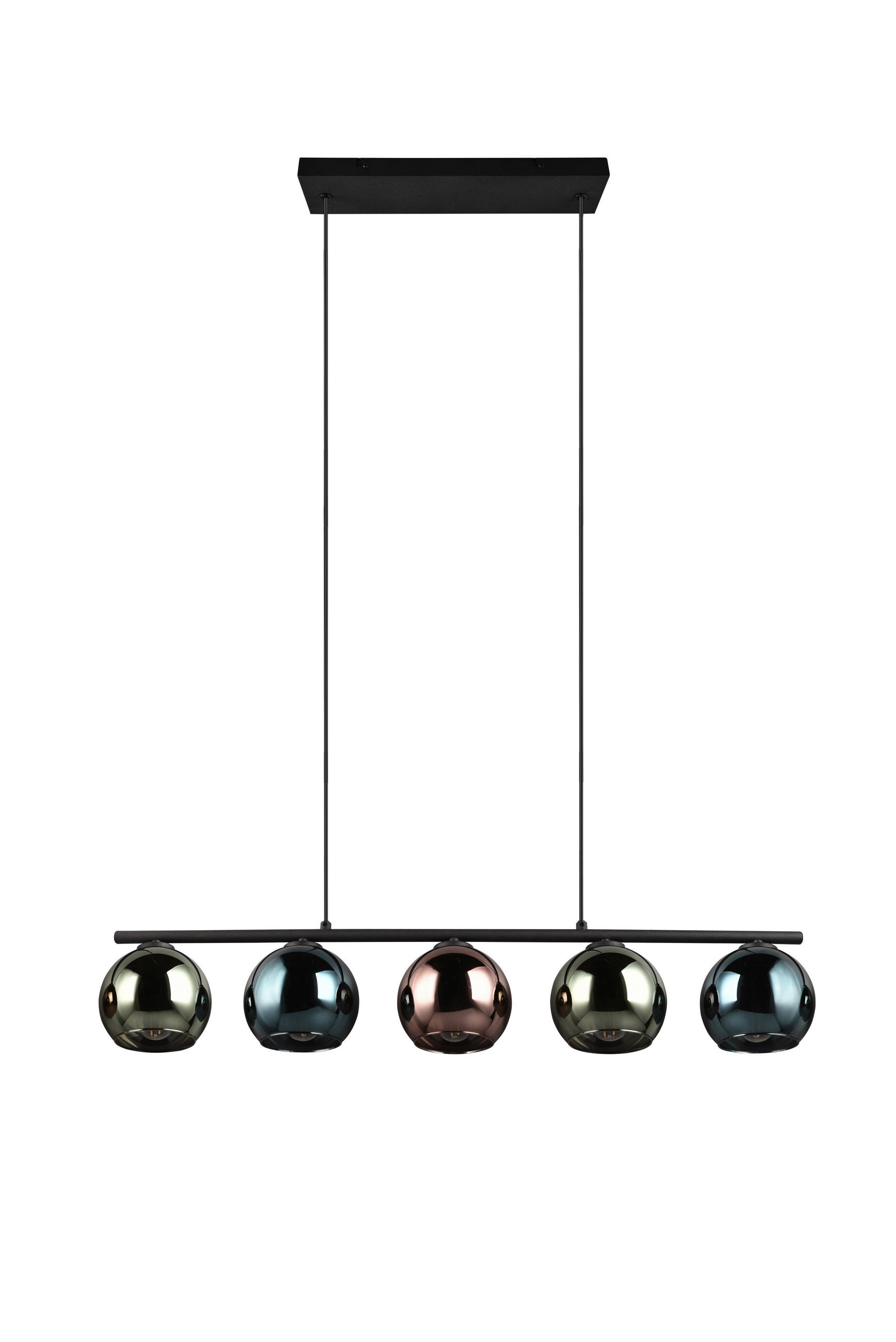 PENDELLEUCHTE Sheldon 83/13/150 cm   - Blau/Multicolor, Design, Glas/Metall (83/13/150cm)
