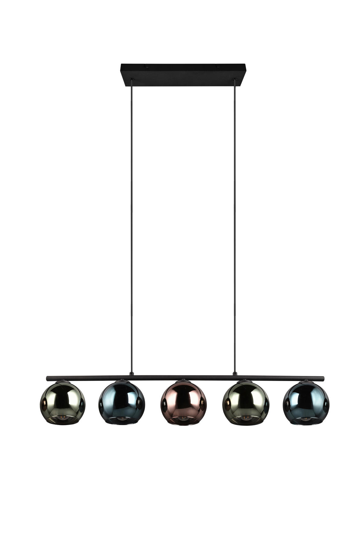 PENDELLEUCHTE Sheldon 83/13/150 cm   - Blau/Multicolor, Design, Glas/Metall (83/13/150cm)