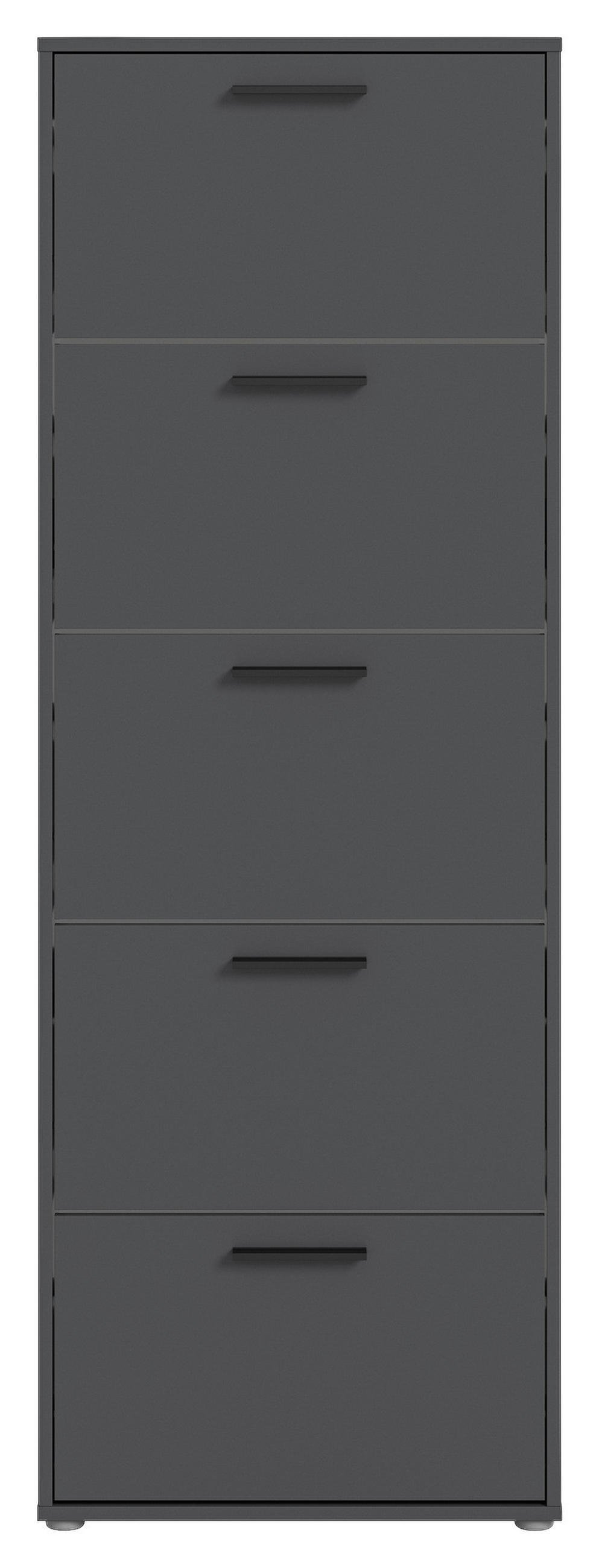 OMARA Z LOPUTAMI ZA ČEVLJE antracit - srebrne barve/črna, Design, umetna masa/leseni material (59/169cm) - Carryhome