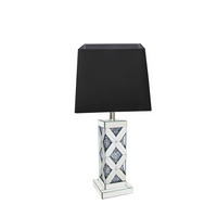 ASZTALI LÁMPA - ezüstszínű, Trend, faalapú anyag/textil (37,5/47,7/30cm) - Ambia Home