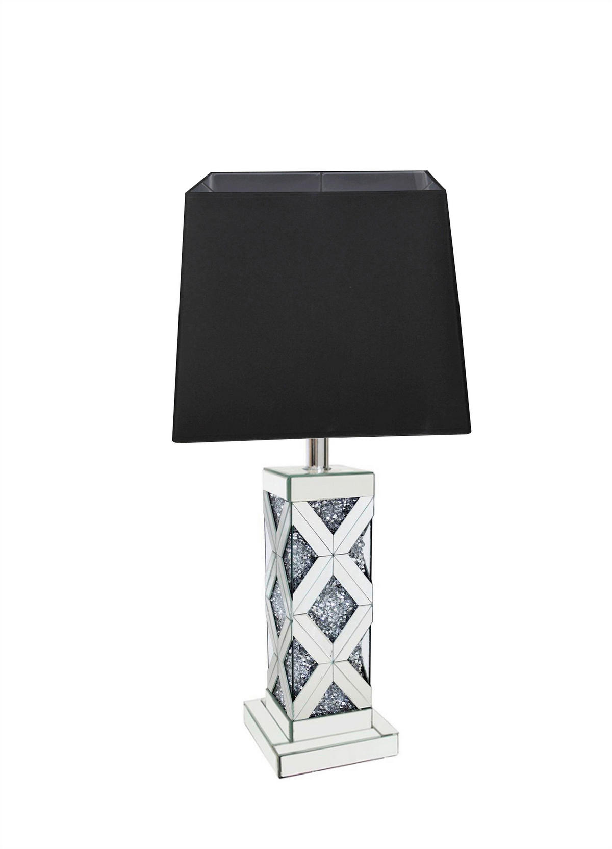 ASZTALI LÁMPA - ezüstszínű, Trend, faalapú anyag/textil (37,5/47,7/30cm) - Ambia Home