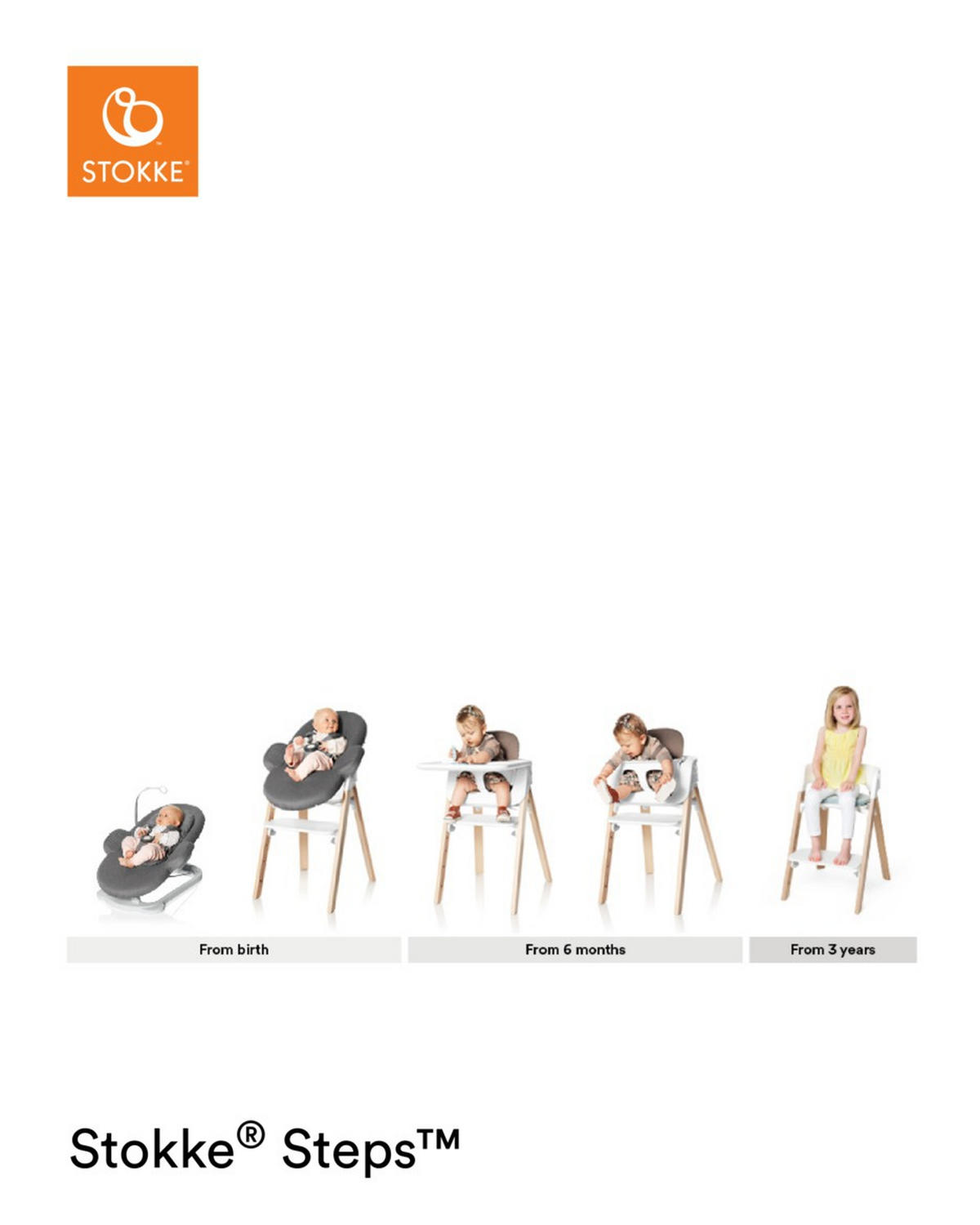 HOCHSTUHLSITZ Steps Weiß White  - Weiß, Basics, Kunststoff (54/12/45cm) - Stokke