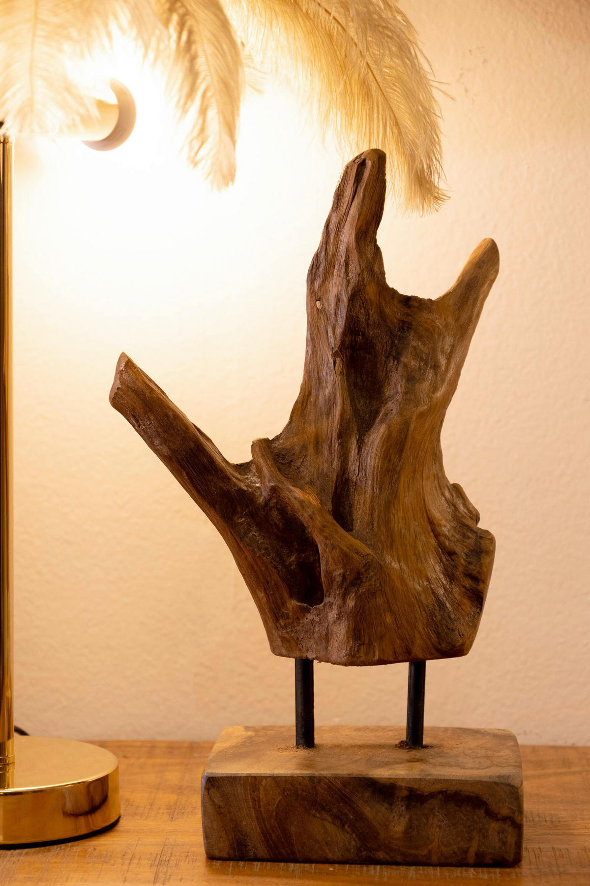SKULPTUR - Braun, Basics, Holz (20/34/11cm)