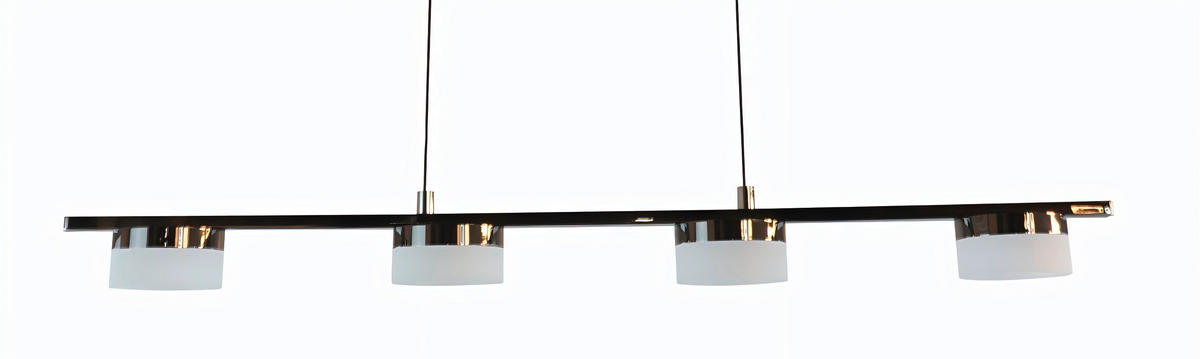 LED-HÄNGELEUCHTE 75/10/150 cm  - Schwarzchrom, Design, Kunststoff/Metall (75/10/150cm)
