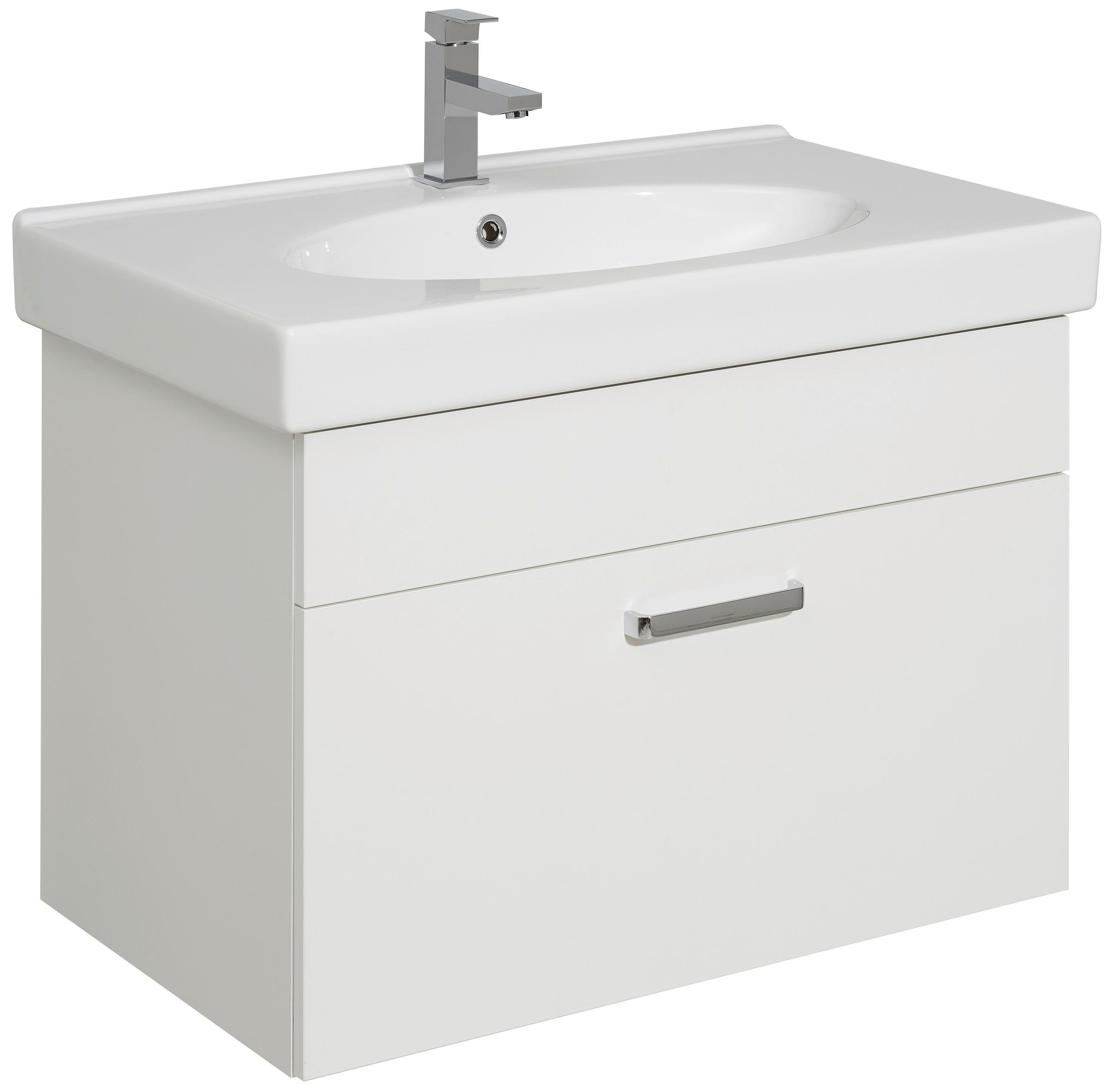 WASCHTISCHKOMBI 80 cm  - Chromfarben/Weiß, Design, Keramik/Holzwerkstoff (80cm) - Pelipal