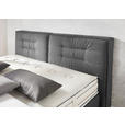 BOXSPRINGBETT 200/200 cm  in Grau  - Chromfarben/Grau, KONVENTIONELL, Textil (200/200cm) - Dieter Knoll