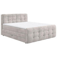 BOXSPRING-ÁGY 160/200 cm  bézs  - bézs/antracit, Basics, faalapú anyag/textil (160/200cm) - Carryhome