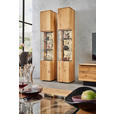 WOHNWAND  in Eichefarben  298/205,7/53,7 cm  - Eichefarben/Schwarz, Natur, Glas/Holz (298/205,7/53,7cm) - Valnatura
