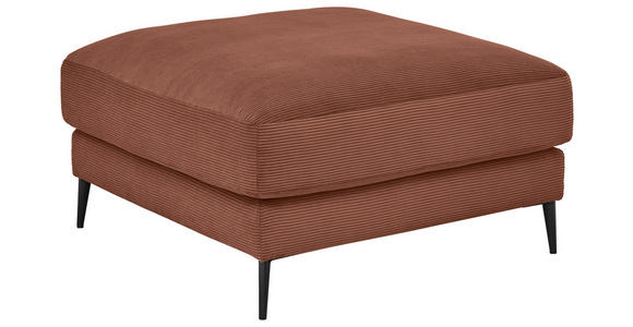 HOCKER Feincord Rostfarben  - Rostfarben/Schwarz, Design, Textil/Metall (90/43/90cm) - Dieter Knoll